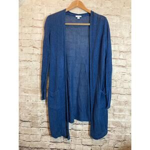 J. Jill Sweater Womens Small Tall Linen Open Front Longer Length Lightweight